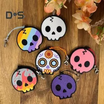 Открывалка для банок с газировкой в виде черепа, открывалка для банок с брелоком, защитный колпачок для открывалки с застежкой-молнией в виде черепа для газировки, пива и напитков C