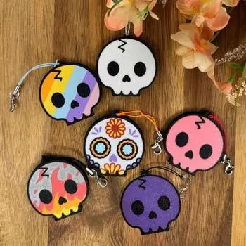 Открывалка для банок с газировкой в виде черепа, открывалка для банок с брелоком, защитный колпачок для открывалки с застежкой-молнией в виде черепа для газировки, пива и напитков C