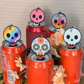 Открывалка для банок с газировкой в виде черепа, открывалка для банок с брелоком, банка с застежкой-молнией в виде черепа C