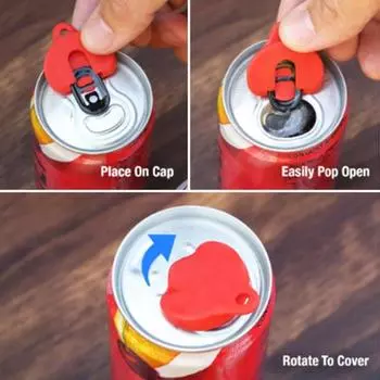 Открывалка для банок с напитками Компактная с отверстием для подвешивания Легко носить с собой Многофункциональный удобный захват для крышек бутылок синий