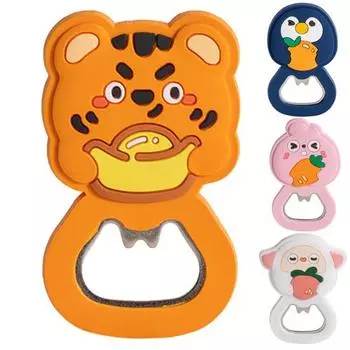 Открывалка для банок Yousheng 2-в-1, экономящая труд из нержавеющей стали, открывалка для консервных банок в форме животных, магнит на холодильник, кухонные принадлежности белый