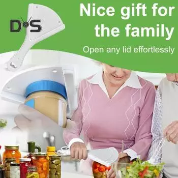 Открывалка для банок, зажим без напряжения, консервный нож, V-образный съемник крышек для банок, легкая открывалка для бутылок для слабых рук и пожилых людей с артритом белый
