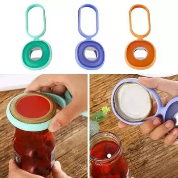 Открывалка для бутылок для пожилых людей, страдающих артритом, средство для снятия уплотнений с крышек, компактная многофункциональная открывалка 3-в-1, удобный силиконовый кухонный инструмент зелёный