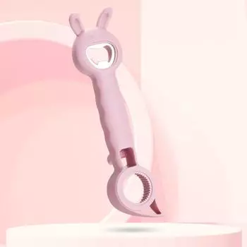 Открывалка для бутылок из нержавеющей стали 4 в 1 предотвращает скольжение, легкое открывание крышки для вина и напитков, инструмент для банки фиолетовый