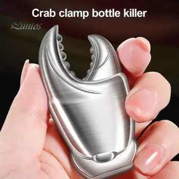 Открывалка для бутылок из нержавеющей стали Многофункциональная открывалка для бутылок вина для вечеринки Кемпинг-бар Портативная открывалка для пивных бутылок в форме крабового когтя для мужчин Папа серебряный
