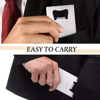 Открывалка для бутылок из нержавеющей стали, открывалка для пивных бутылок для кошелька и кармана, можно вырезать для ресторанов/баров, подарок на свадьбу своими руками