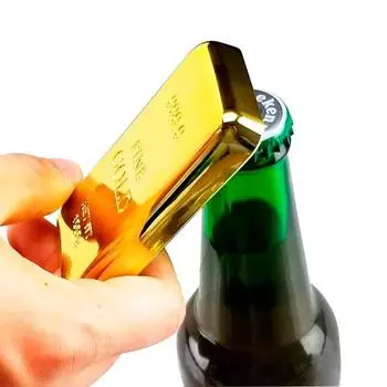 Открывалка для бутылок из золотого слитка Магнит из АБС-металла Открывалки для пива из слитков Ручная открывалка для бутылок из золотого слитка Кухонная утварь Аксессуары для бара