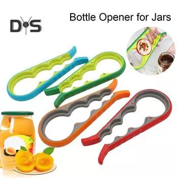 Открывалка для бутылок, колпачок-твистер, открывалка для банок «четыре в одном», противоскользящая ручка, легко откручивающиеся крышки, многоцветный кухонный гаджет жёлтый/зелёный