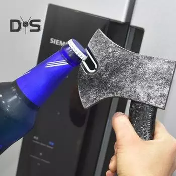 Открывалка для бутылок креативной формы, нержавеющий металлический пивной штопор в форме топора с магнитом C