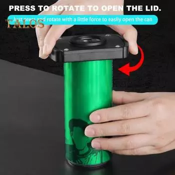 Открывалка для бутылок, многоцелевой сверхмощный инструмент для снятия крышек банок из нержавеющей стали для газировки, пива, вина, легко носить с собой, кухонный гаджет чёрный