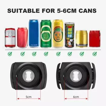 Открывалка для бутылок, многоцелевой сверхмощный инструмент для снятия крышек банок из нержавеющей стали для газировки, пива, вина, легко носить с собой, кухонный гаджет чёрный