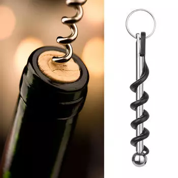 Открывалка для бутылок Outdoor Mini EDC Cork Screw Открывалка для бутылок красного вина Keyring Tool Многофункциональный инструмент для выживания в походе 3PCS
