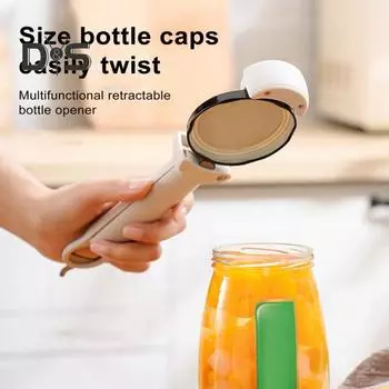 Открывалка для бутылок Регулируемая выдвижная экономия труда Высокопрочная нержавеющая сталь Магнитная открывалка для консервных банок Открывалка для банок для вина, пива, кухонный инструмент красный