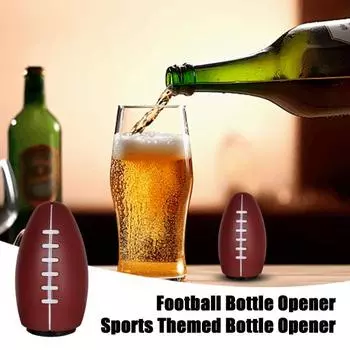 Открывалка для бутылок в форме футбольного мяча, открывалка для бутылок пива, веселые принадлежности для футбольных вечеринок для мужчин, женщин, любителей спорта, студентов колледжей 1pc