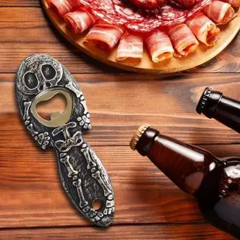 Открывалка для бутылок в виде черепа для бармена, винтажная открывалка для пива, вина, кухни, дома, вечеринки на Хэллоуин, незаменимая вещь белый