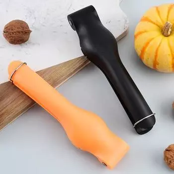 Открывалка для каштанов, острое лезвие из нержавеющей стали, легкое очищение, удобная ручка, нескользящий поднос, многофункциональный кухонный инструмент серебряный