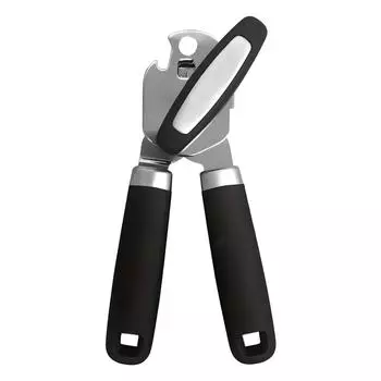 Открывалка для консервных банок из нержавеющей стали Высококачественный профессиональный эргономичный ручной консервный нож Боковой вырез Ручной консервный нож чёрный