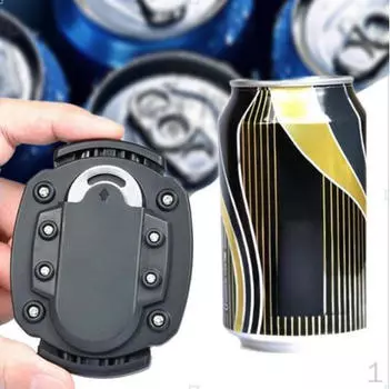 Открывалка для консервных банок поддерживает давление и безопасно вращает банку, удобна для выхода из дома, держится, не царапается