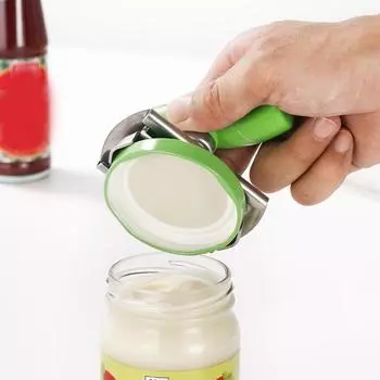 Открывалка для консервных банок, регулируемая Нескользящая Нескользящая многофункциональная ручная банка, открывалка для бутылок, гаджет, аксессуары для домашних гаджетов зелёный
