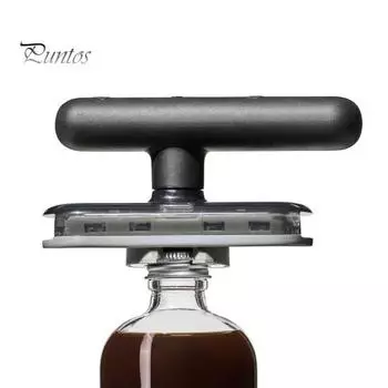 Открывалка для консервных банок. Ручной консервный нож, облегчающий труд, с острыми зубцами и нескользящей основой. Легко вращающийся консервный нож для банок всех размеров. чёрный