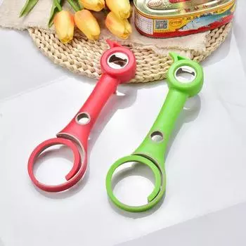 Открывалка для консервных банок Стильная и универсальная открывалка для бутылок Портативная ручная открывалка для бутылок Открывалка для консервных банок Кухонные принадлежности Открывалка для крышек красный