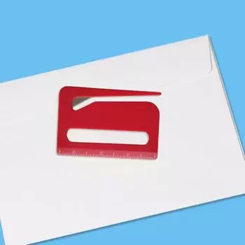 Открывалка для конвертов Yousheng с увеличительным стеклом, линейкой, эргономичным открывалкой для пакетов, ножом для резки конвертов для домашнего офиса чёрный