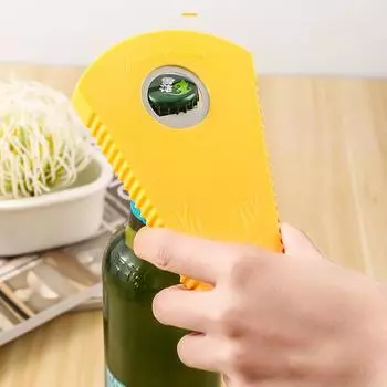 Открывалка для крышек Открывалка для консервных банок Кухонный инструмент Многофункциональный открывалка для крышек Нескользящая отвертка opp bag жёлтый