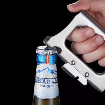 Открывалка для пивных бутылок, нержавеющая сталь, железный нож для консервных банок, противоскользящий многофункциональный открывалка для бутылок, простая бытовая кухонная утварь