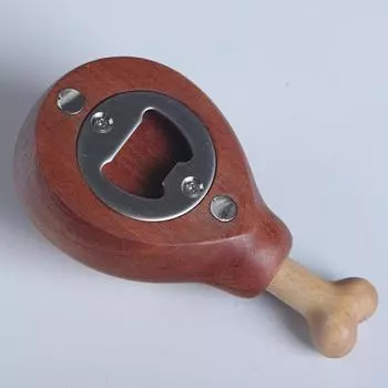 Открывалка для пивных бутылок Yousheng с магнитами, открывалка для бутылок в форме куриной ножки, магнит на холодильник, открывалка для бутылок для домашних вечеринок на открытом воздухе цвет старого дерева