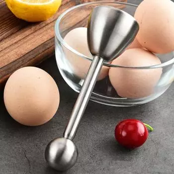 Открывалка для яиц из нержавеющей стали, разделитель для крекеров, съемник для семейного завтрака, устройство для удаления яичной скорлупы, нержавеющий нож для яиц A