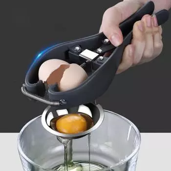 Открывалка для яиц Yousheng, инструмент для взбивания яиц, овощечистка для сваренных вкрутую яиц, кухонный гаджет в форме рыбы для перепелиных яиц и выпечки чёрный