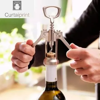 Открывалка для вина Нержавеющая сталь Открывалка для красного вина Крыльчатый тип Металлический штопор Открывалки для бутылок Штопоры Для удаления винных пробок