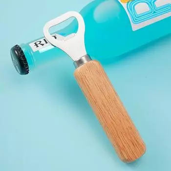 Открывалка для вина, открывалка для бутылок бармена, деревянная ручная открывалка для вина, пива, газировки, стеклянная крышка для бутылок для домашней кухни, бара 14cmx4cm