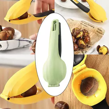 Открывалка для зажимов для каштанов, нож для очистки овощей, переносной шелуху, щелкунчик для орехов зелёный