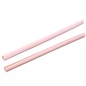 Открывающийся набор силиконовых соломинок, моющиеся многоразовые соломинки для молочного коктейля, смузи светло-розовый