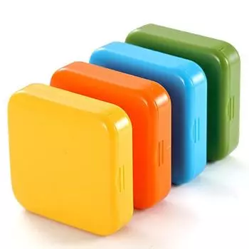 Открывающийся органайзер для таблеток, коробка для лекарств, 2 отделения, портативный дорожный футляр зелёный