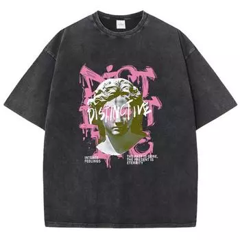Отличительные интенсивные чувства женские футболки хип-хоп футболки дышащий качественный короткий рукав хлопок уличная футболка женская S