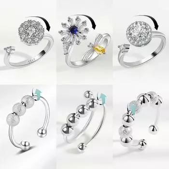 Отличительный и индивидуальный высококачественный дизайн Простой и со вкусом вращающееся кольцо Открытая ротовая часть Вращающиеся модные тенденции Уникальное и персонализированное кольцо