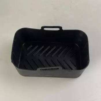 Отличная антипригарная практичная подставка для фритюрницы, не содержащая бисфенола А, водонепроницаемая силиконовая подкладка, бумажная подкладка для кастрюли для фритюрницы серый