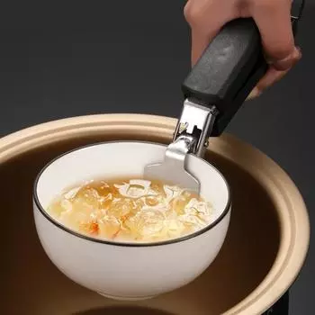 Отличная эргономичная ручка, анти-обжигание, 4 цвета, подвижная плита из микроволновой печи, зажим для посуды, ресторанные принадлежности, зажим для посуды чёрный