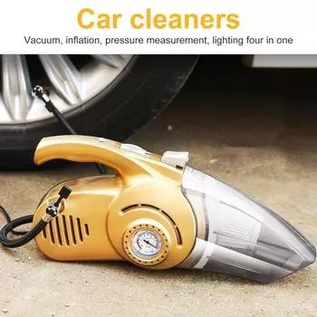 Отличная беспроводная вакуумная портативная машина для накачивания шин ABS золотистый