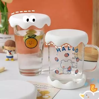 Крышка для чашки Yousheng, устойчивая к высоким температурам, очаровательная, пыленепроницаемая, многоразовая, для питья чая, кофе, крышка для домашних нужд S белый