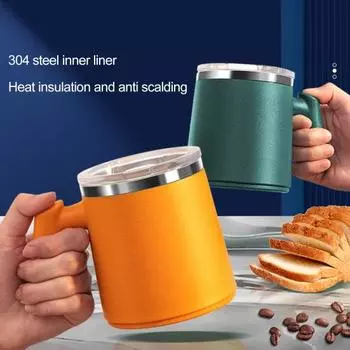 Отличная кружка для воды на 400 мл с двойными стенками, легко моется для питья синий