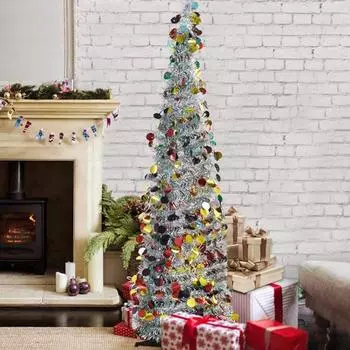 Отличная настольная рождественская елка Многоцелевая практичная привлекательная разноцветный/золотистый