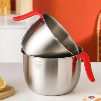 Отличная портативная антикоррозийная легко очищаемая теплоизоляционная ручка салатница для домашнего салатника L