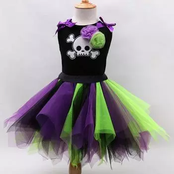 Отличная, приятная на ощупь детская юбка с принтом на Хэллоуин, платье-пачка, реквизит для фотосъемки, повседневная одежда L B