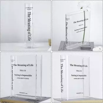 Отличная привлекательная декоративная удобная буквенная печать в форме книги, настольная ваза, украшение для офиса, ваза, орнамент чистый