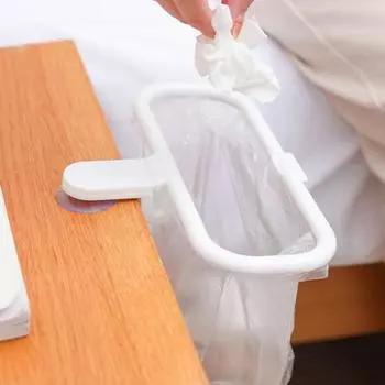Отличная простая установка, держатель для мешка для мусора из полипропилена, кухонный мусор, товары для дома белый