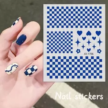 Отличная сильная липкость Без запаха Наклейка для ногтей Черный белый клетчатый легкий пилинг принадлежности для ногтей A