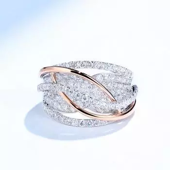 Отличное качество изготовления, универсальные индивидуальные стразы, романтическое обручальное кольцо для невесты, ювелирные изделия для женщин
